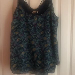 Skies are blue strappy blouse XL NWT